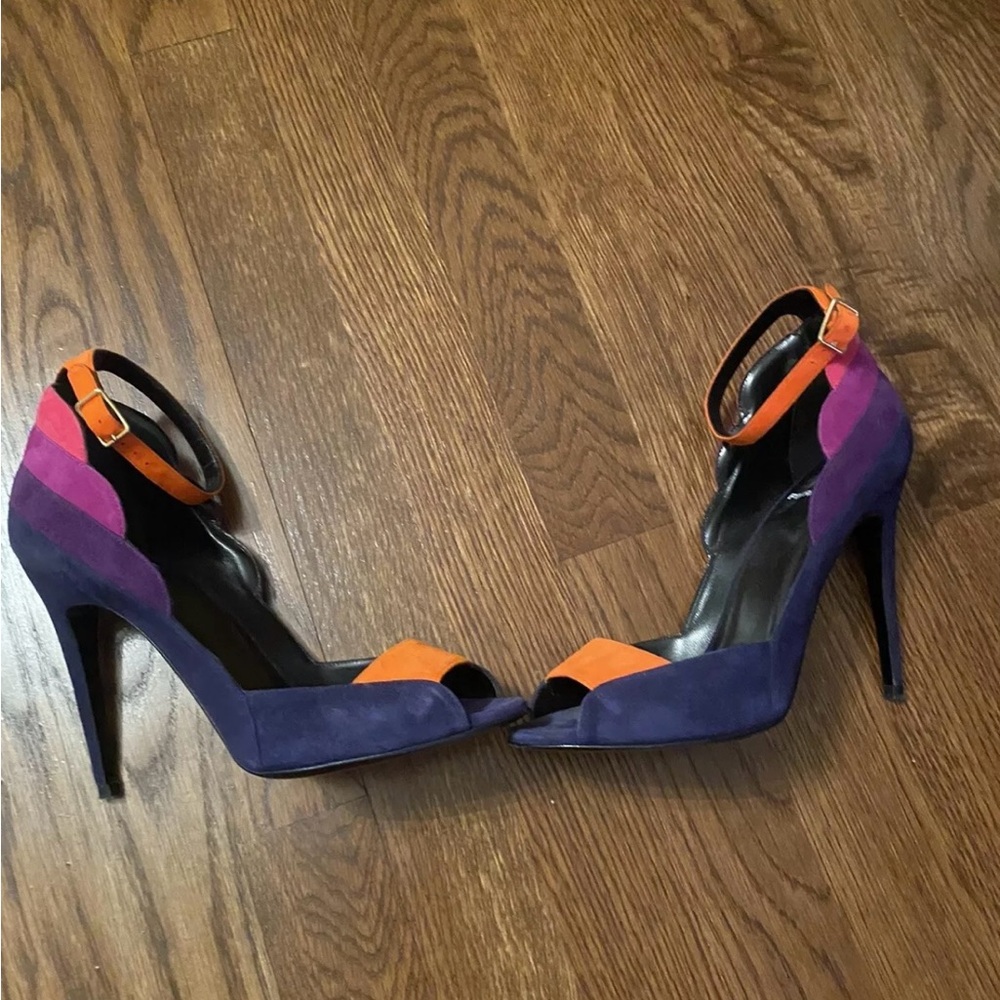 Pierre Hardy Blue Purple and Orange Women's Heels Size 37